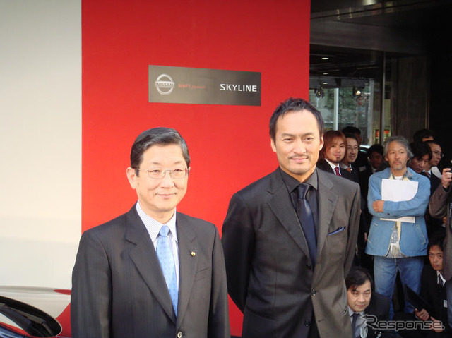 【日産 スカイライン 新型発表】渡辺謙 写真蔵…SHIFT_passion