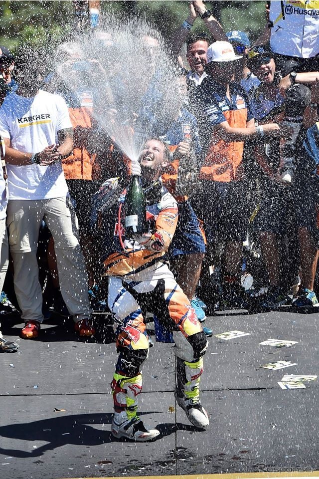 ダカールラリー2016 モト部門優勝、トビー・プライス(KTM)。