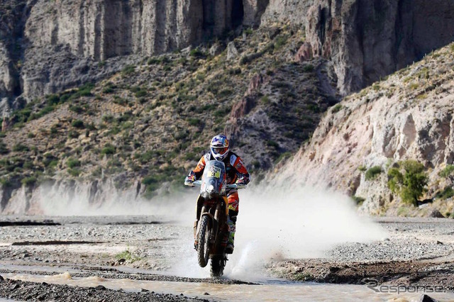 ダカールラリー2016 モト部門優勝、トビー・プライス(KTM)。