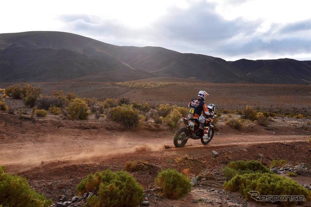 ダカールラリー2016 モト部門優勝、トビー・プライス(KTM)。