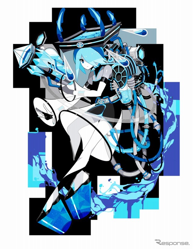電動ウォーターポンプイラストレーション:ちゃもーい