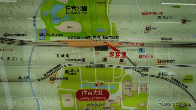 住吉大社駅にある地図