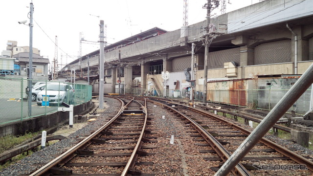 1月31日に廃止された住吉～住吉公園間の200m