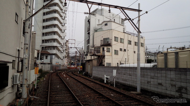 1月31日に廃止された住吉～住吉公園間の200m