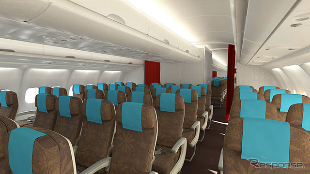ガルーダ・インドネシア航空のA330-300型機エコノミークラス新シートイメージ(1)