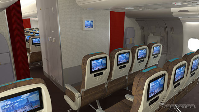 ガルーダ・インドネシア航空のA330-300型機エコノミークラス新シートイメージ(2)