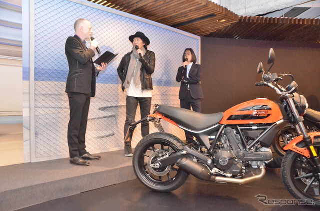 ドゥカティ スクランブラー2016 フルコレクションローンチパーティ。2月4日ロイヤルガーデンカフェ(東京・青山)。