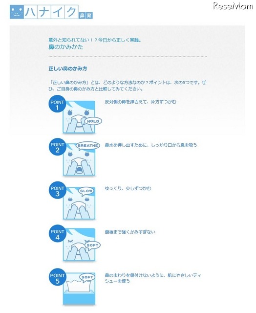 正しい鼻のかみ方