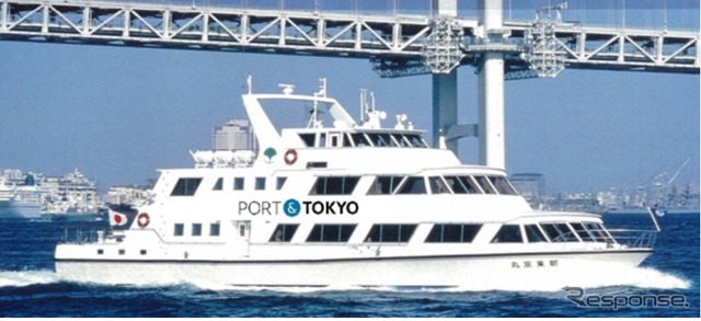 「PORT&TOKYO」のロゴをまとった新東京丸