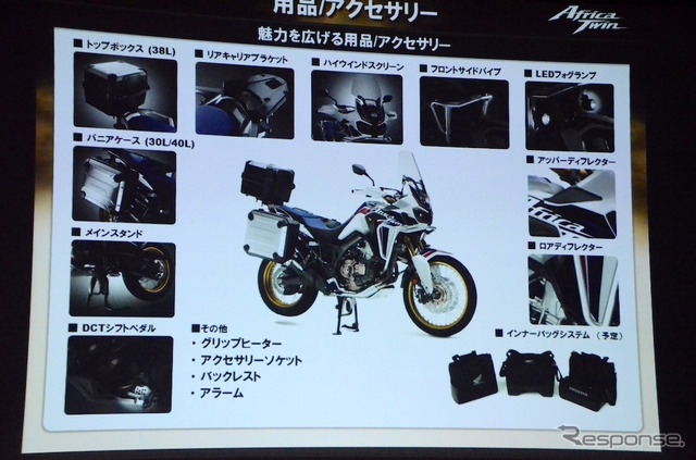 CRF1000L Africa Twinメディア向け技術説明会にて。