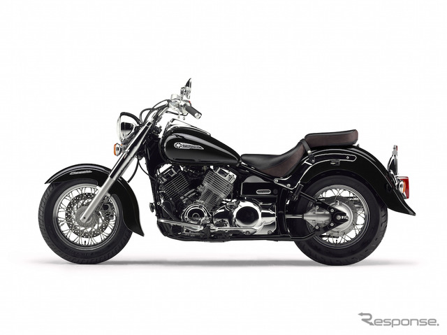XVS400Cドラッグスタークラシックの継続色、ブラックメタリックX(ブラック) 。