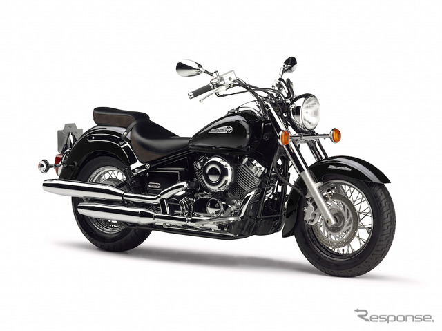 XVS400Cドラッグスタークラシックの継続色、ブラックメタリックX(ブラック) 。