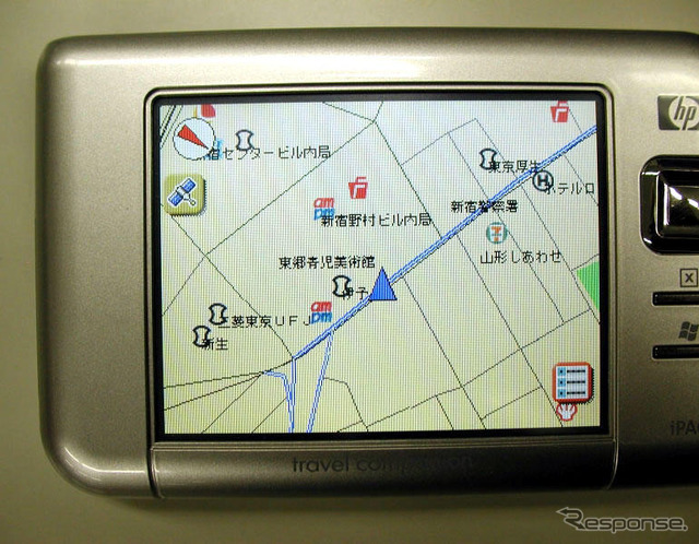 カーナビにも使えるGPS内蔵PDA「HP Travel Companion」