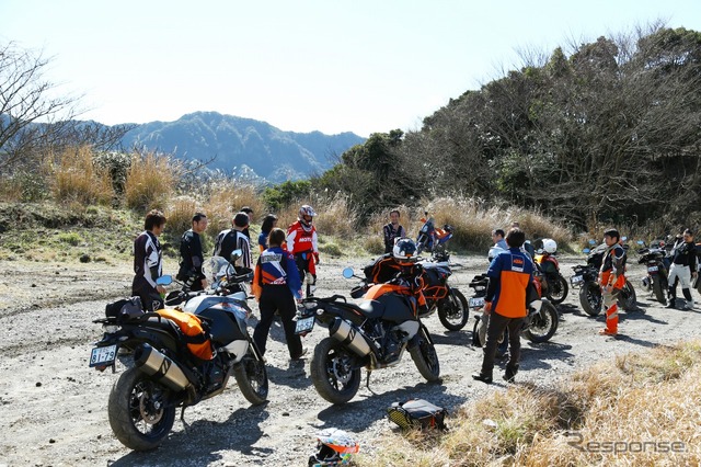 KTM Adventureシリーズの魅力を実感できるアドベンチャー・ミニツーリング。2月21日、千葉・鋸南方面にて開催された。