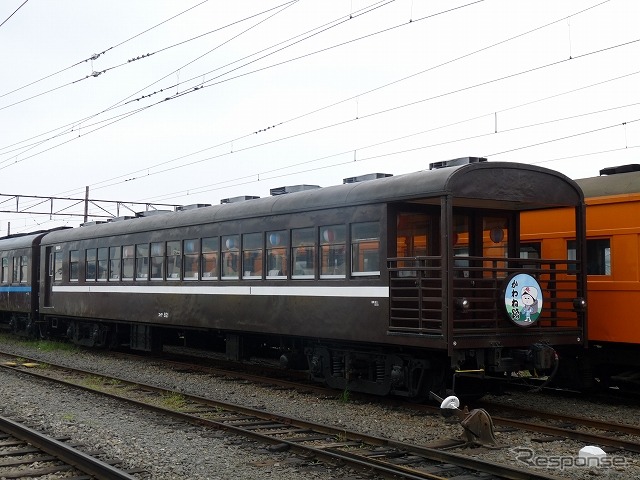『夜桜列車』は旧国鉄の旧型客車やお座敷客車、展望客車で運行される。写真は展望客車。