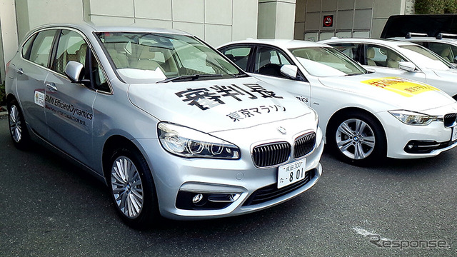 東京マラソン2016のランナーたちとともに走ったBMWのクルマたち