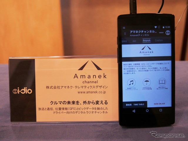 i-dio Phoneでi-dioを受信している様子
