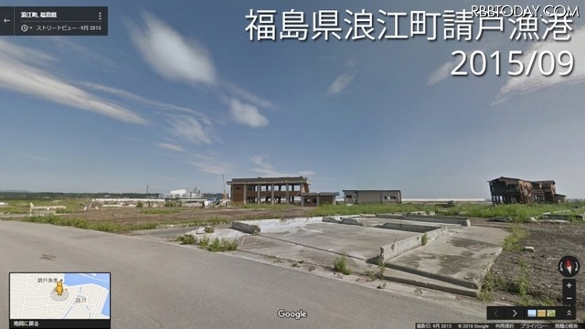 福島県浪江町請戸漁港(2015年)提供:Google