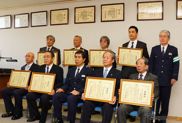 大分県警察本部での表彰式