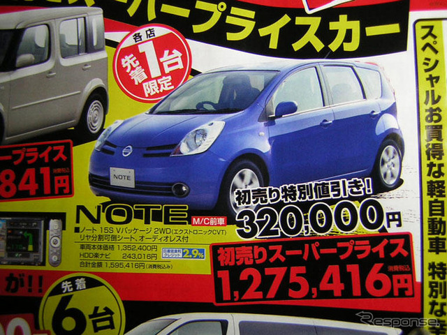 初売り値引き情報…新春いちばん、日産を購入する!!