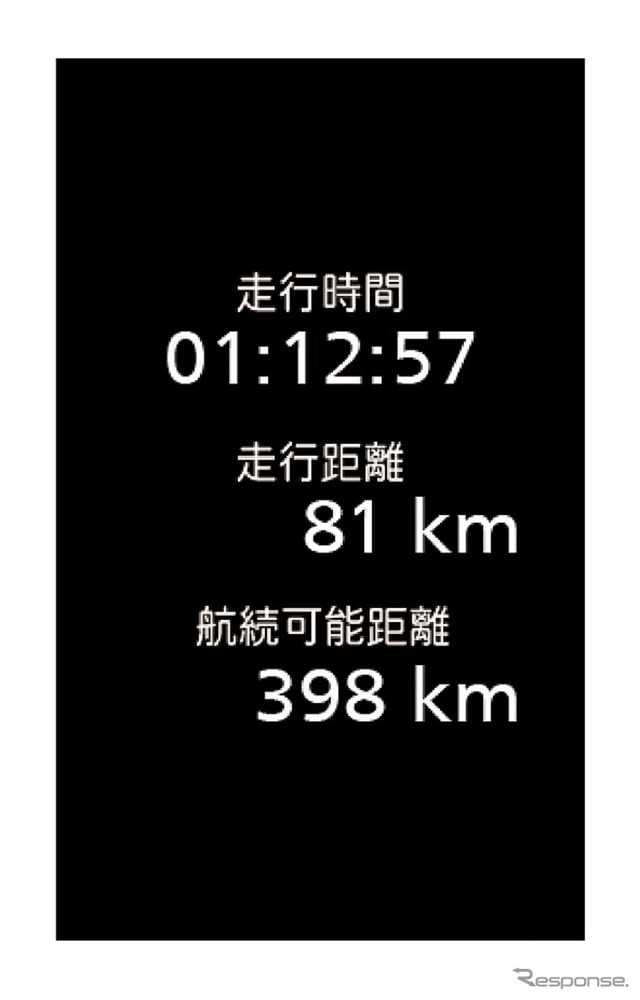 スズキ『バレーノ』 走行時間、走行距離、航続可能距離表示