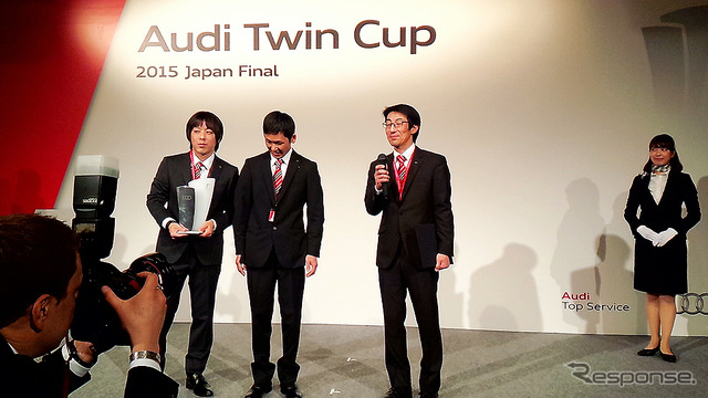 「Audi Twin Cup」ジャパンファイナル（大阪）にて、テクノロジー部門で優勝したAudi宇都宮のメカニックチーム