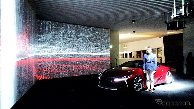 谷川じゅんじ氏、アーティスト・平川紀道氏、「LC500」デザイナー・森忠雄氏が登壇したトークショー「人間の感性とテクノロジーが切り開く、表現の新しい地平」(六本木ヒルズ森タワー52階 東京シティビュー、3月15日)