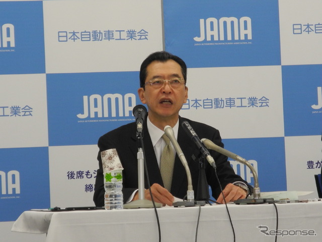 日本自動車工業会の池史彦会長(ホンダ会長)