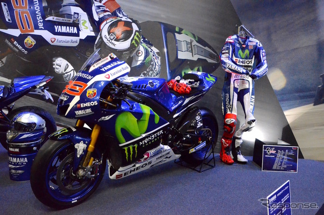 MotoGPマシンも展示された。