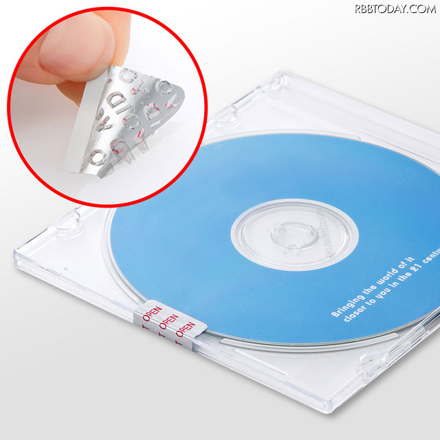 「SL-3H-50」は、CDケースやUSBポートの封印用途を目的にして、シール側にVOIDの文字が残る(画像はプレスリリースより)