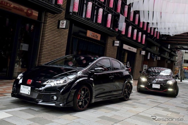 ホンダ 新型シビック タイプR とルノー ルーテシアRS