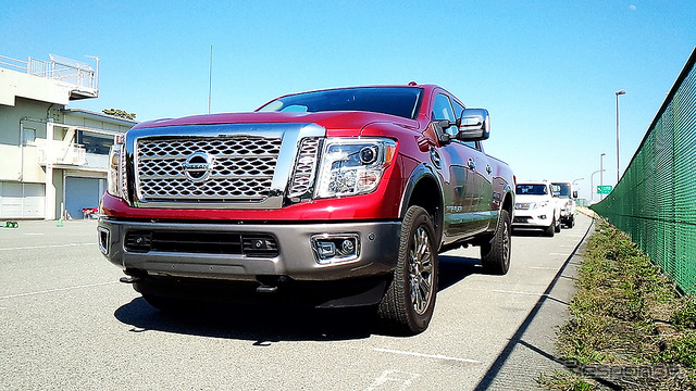 日産の北米向けフルサイズ・ピックアップ『TITAN XD』(タイタン)。3月に大磯で行われた日産日産小型商用車(LCV)オールラインナップ公開にて