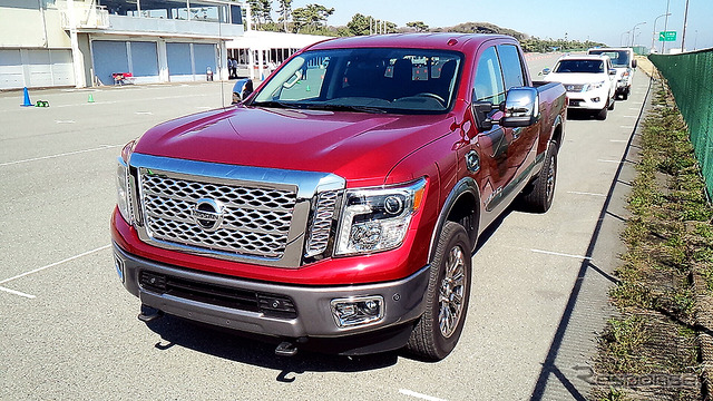日産の北米向けフルサイズ・ピックアップ『TITAN XD』(タイタン)。3月に大磯で行われた日産日産小型商用車(LCV)オールラインナップ公開にて