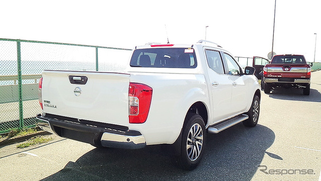 日産ピックアップ12代目、欧米豪などで販売される『NP300 NAVARA』(ナバラ)。3月に大磯で行われた日産日産小型商用車(LCV)オールラインナップ公開にて