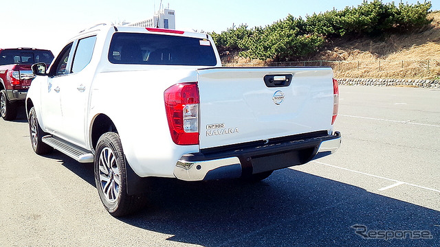 日産ピックアップ12代目、欧米豪などで販売される『NP300 NAVARA』(ナバラ)。3月に大磯で行われた日産日産小型商用車(LCV)オールラインナップ公開にて