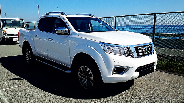 日産ピックアップ12代目、欧米豪などで販売される『NP300 NAVARA』(ナバラ)。3月に大磯で行われた日産日産小型商用車(LCV)オールラインナップ公開にて