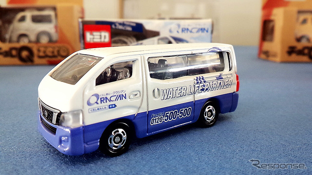 トミーテックやトミカのミニカーもズラリ展示された。3月に大磯で行われた日産日産小型商用車(LCV)オールラインナップ公開にて