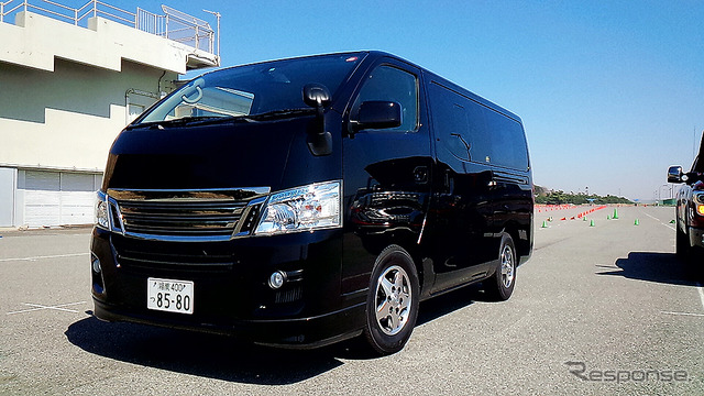 日産『NV350キャラバン』。3月に大磯で行われた日産日産小型商用車（LCV）オールラインナップ公開にて