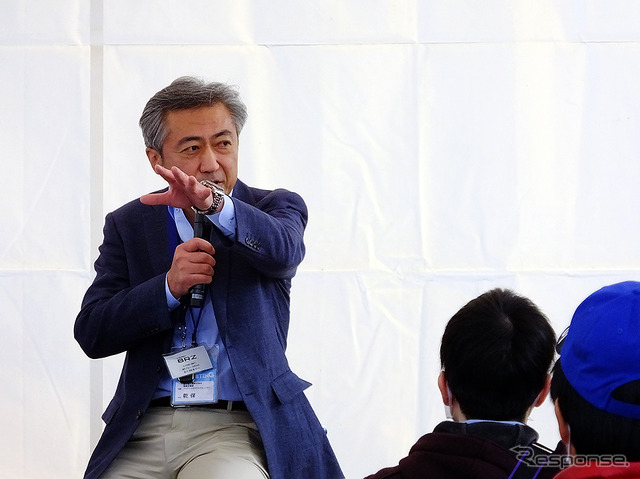 3月27日のスバルファンミーティングでは、スバルBRZ開発責任者・乾保氏とモータージャーナリスト・河口まなぶ氏によるトークセッションも行われた(栃木県佐野市・スバル研究実験センター)