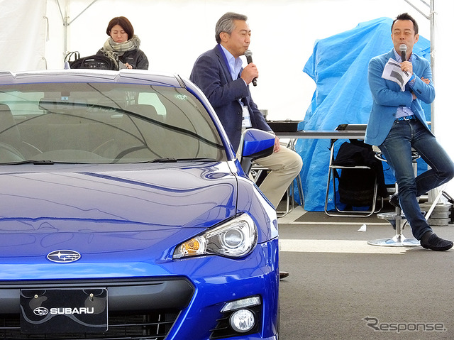 3月27日のスバルファンミーティングでは、スバルBRZ開発責任者・乾保氏とモータージャーナリスト・河口まなぶ氏によるトークセッションも行われた(栃木県佐野市・スバル研究実験センター)