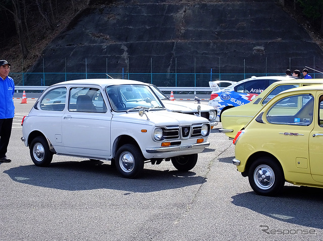 スバルの旧車たちも勢ぞろい(3月27日、スバルファンミーティング、栃木県佐野市・スバル研究実験センター)