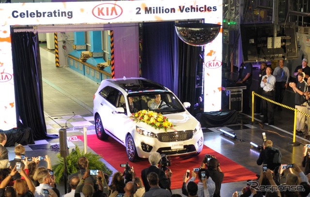 累計生産200万台を達成したキアモーターズの米国ジョージア工場