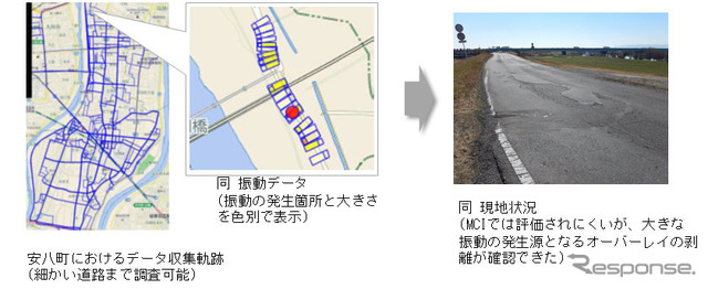 安八町におけるデータ収集結果例