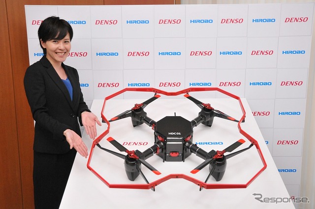 道路や橋を点検するデンソーのドローン……産業用初の可変ピッチ機構