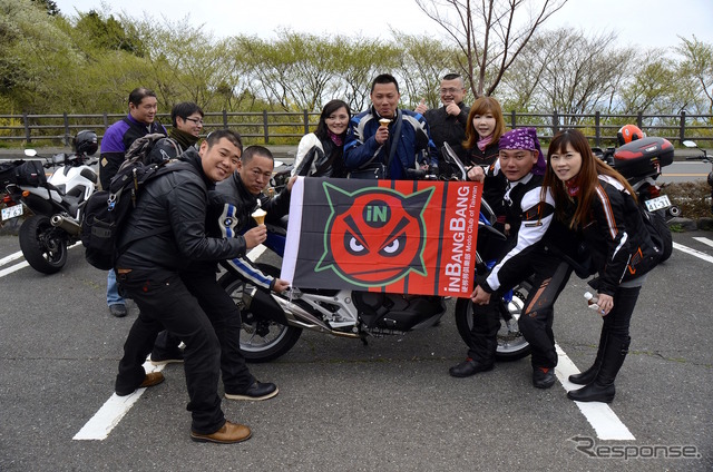 日本をレンタルバイクを利用し、3泊4日でツーリングする台湾人グループ。