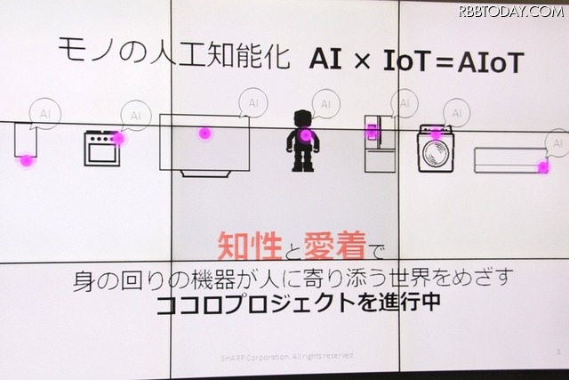 シャープではモノの人工知能化、AIoTを掲げる