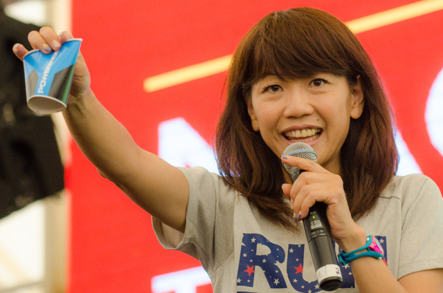 高橋尚子がグアムマラソンインターナショナル2016エキスポでトークショー(2016年4月9日)