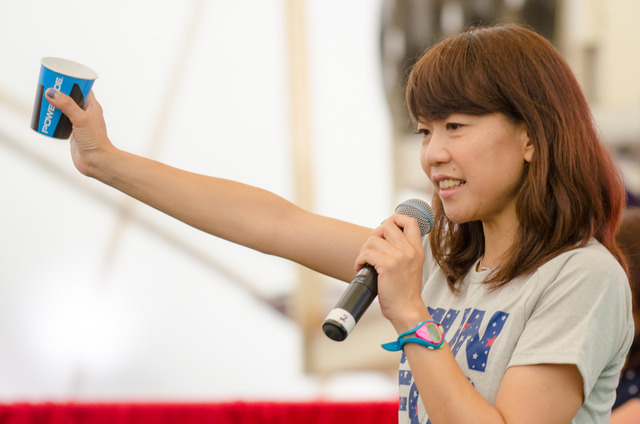 高橋尚子がグアムマラソンインターナショナル2016エキスポでトークショー(2016年4月9日)