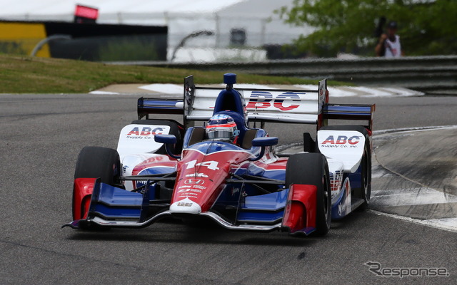 第4戦アラバマ、初日フリー走行でトップタイムをマークした#14 佐藤琢磨。