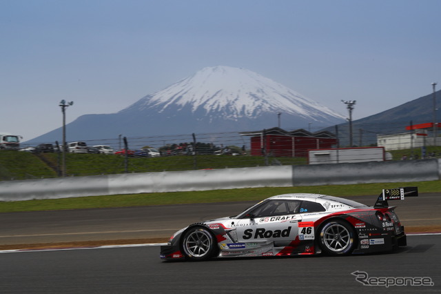 GT500クラス予選2位の#46 GT-R。